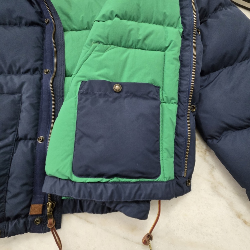Polo Ralph Lauren Down Quilted Puffer Jacket Men's 2XL Blue Detachable Hood - Picture 10 of 12